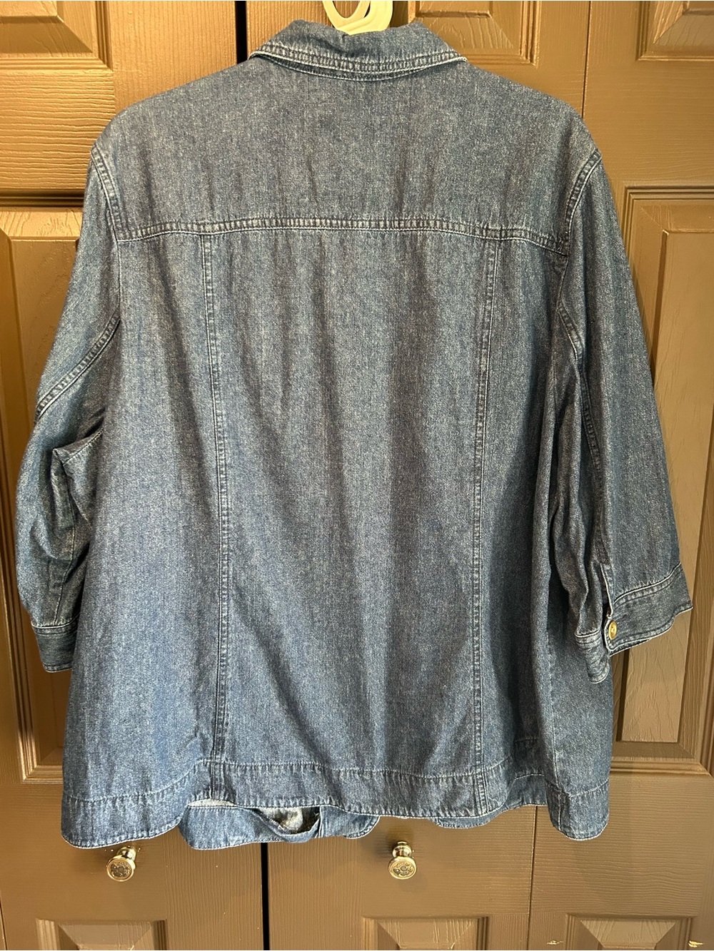 Carroll Reed Plus Denim Button-Front Jacket in Blue - Picture 3 of 12
